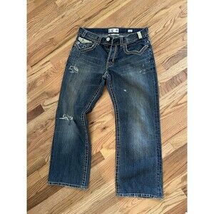 MEK new Mexico Jeans distressed 34x34 measure 28”  Blue Washout Pants